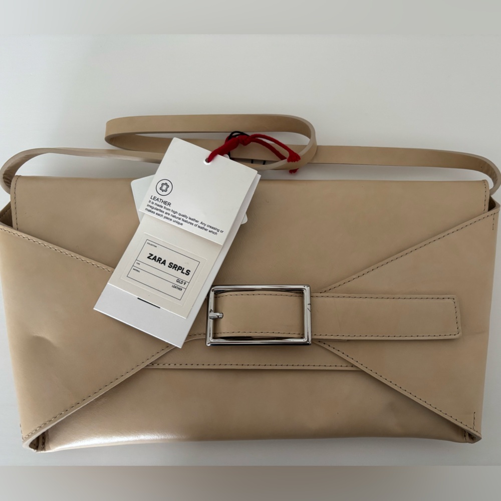 Zara Beige Leather Women's Bag